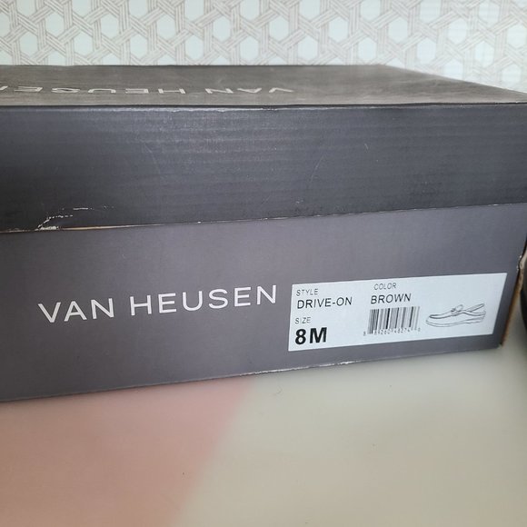 NWT Van Heusen 8M 'Drive-on' Style Brown Men's Shoes - Picture 10 of 10